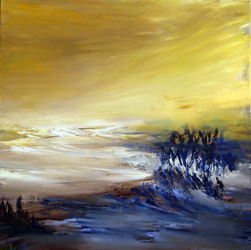 Open End (IV). Akryl på lærred  100 x 100 cm.