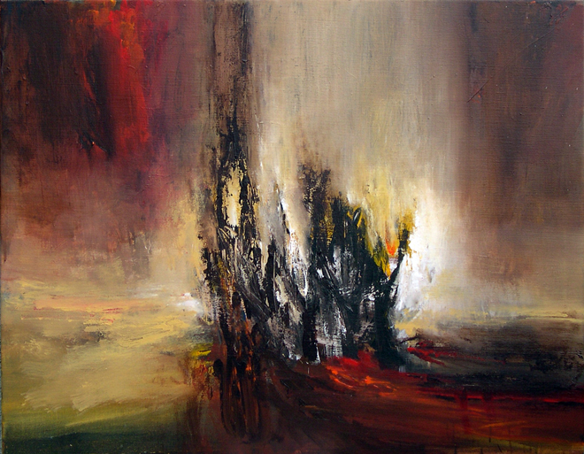 Luftspejling. 110 x 86 cm